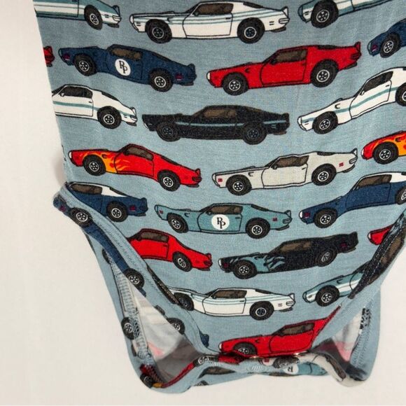 Posh Peanut Race Cars Bamboo Long Sleeves Bodysuit 0-3 Months Excellent - Picture 5 of 12